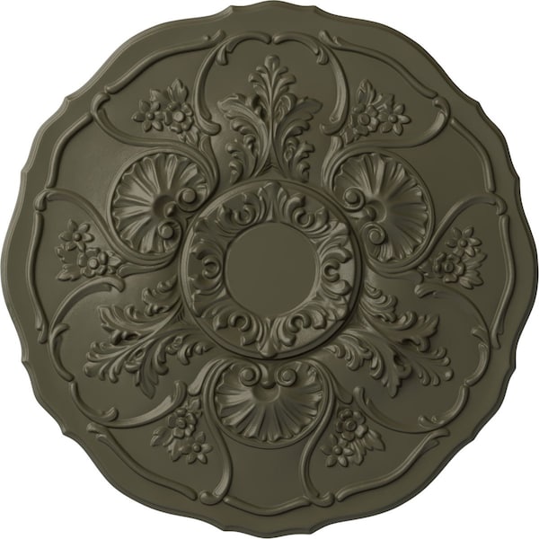 Ekena Millwork Cornelia Ceiling Medallion (Fits Canopies up to 4"), Hand-Painted Witch Hazel, 22 1/2"OD x 1 1/2"P CM22CNWHF - main